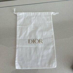 DIOR White Fabric Dust Sleeper Pouch Bag